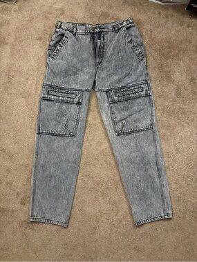 Vtg Gitano Jeans Mens 34 Medium Length Acid Wash Baggy Tapered Retro Streetwear